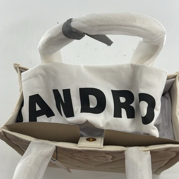 Sandro Kabash Quilted Tote Bag - Ecru - New with tags $320 MSRP - Picture 5 of 8